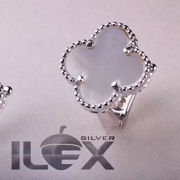 گوشواره ونکلیف جواهری خاص و زیبا نقره عیار925 خارجی اصل و رنگ ثابت 