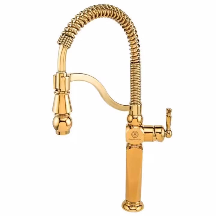 شیر ظرفشویی ارس طلایی براق قهرمان مخلوط اهرمی