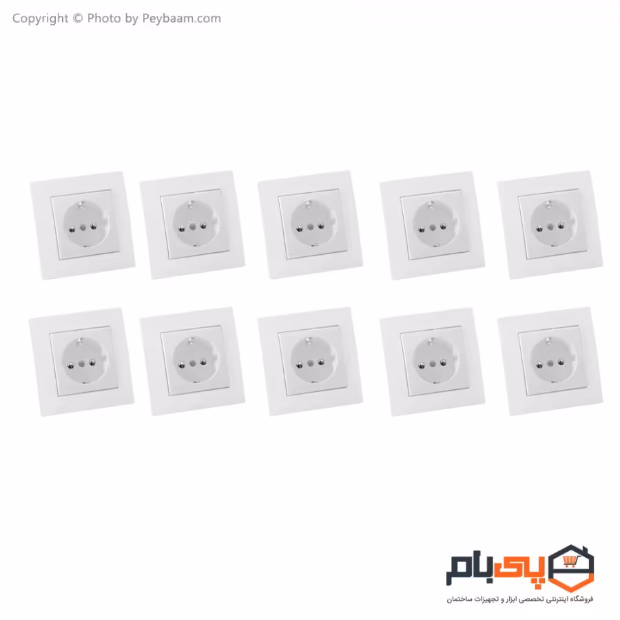 پریز برق ارت دار ثابت الکتریک مدل پاور بسته 10 عددی