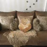 کاورکوسن مجموعه 7 عددی به همراه شال مبل