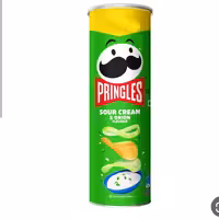 چیپس پرینگلزperingles  با طعم خامه ترش و پیاز149 گرمی