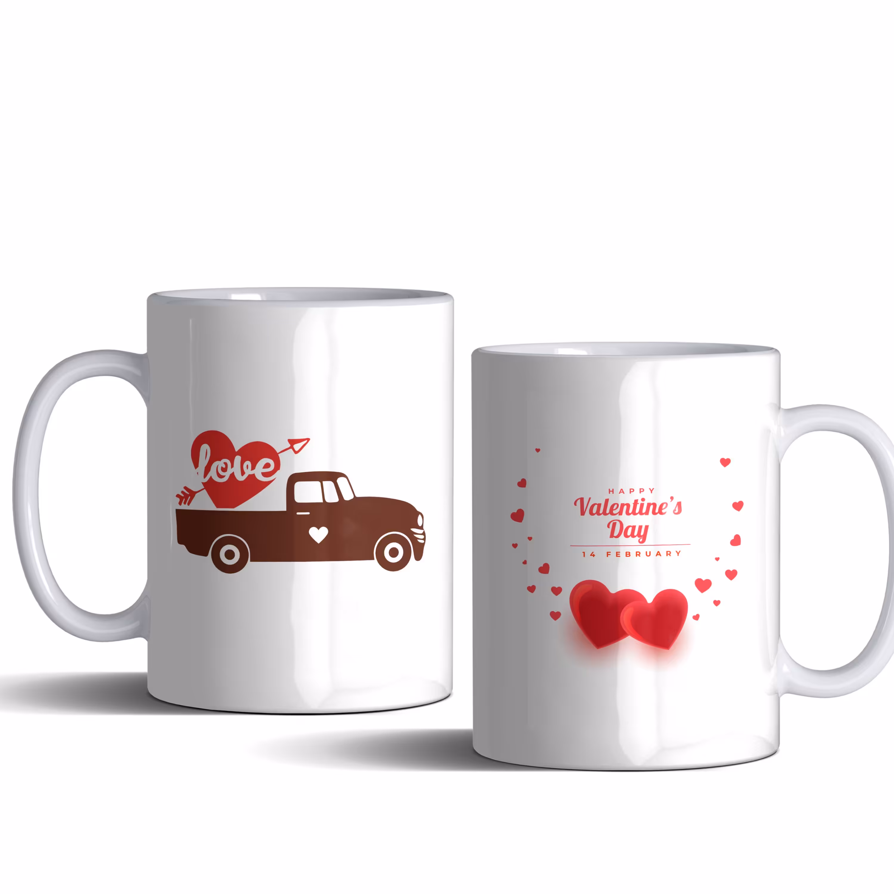 لیوان (ماگ) ماشین عشق با متن HAPPY VALENTINE DAY