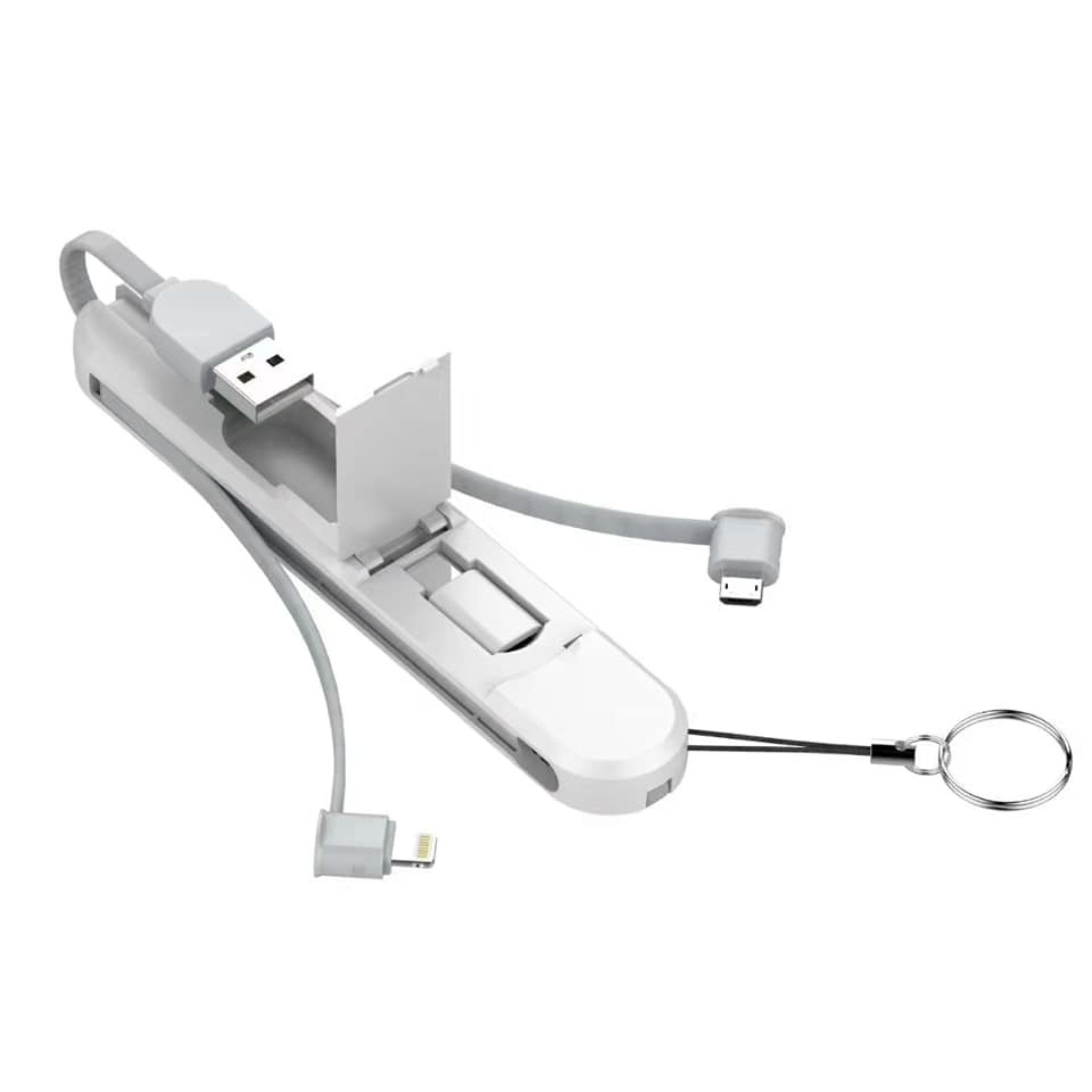 کابل تبدیل USB به USB-CوMicroUSBولایتنینگ الدینیو مدل LC-130