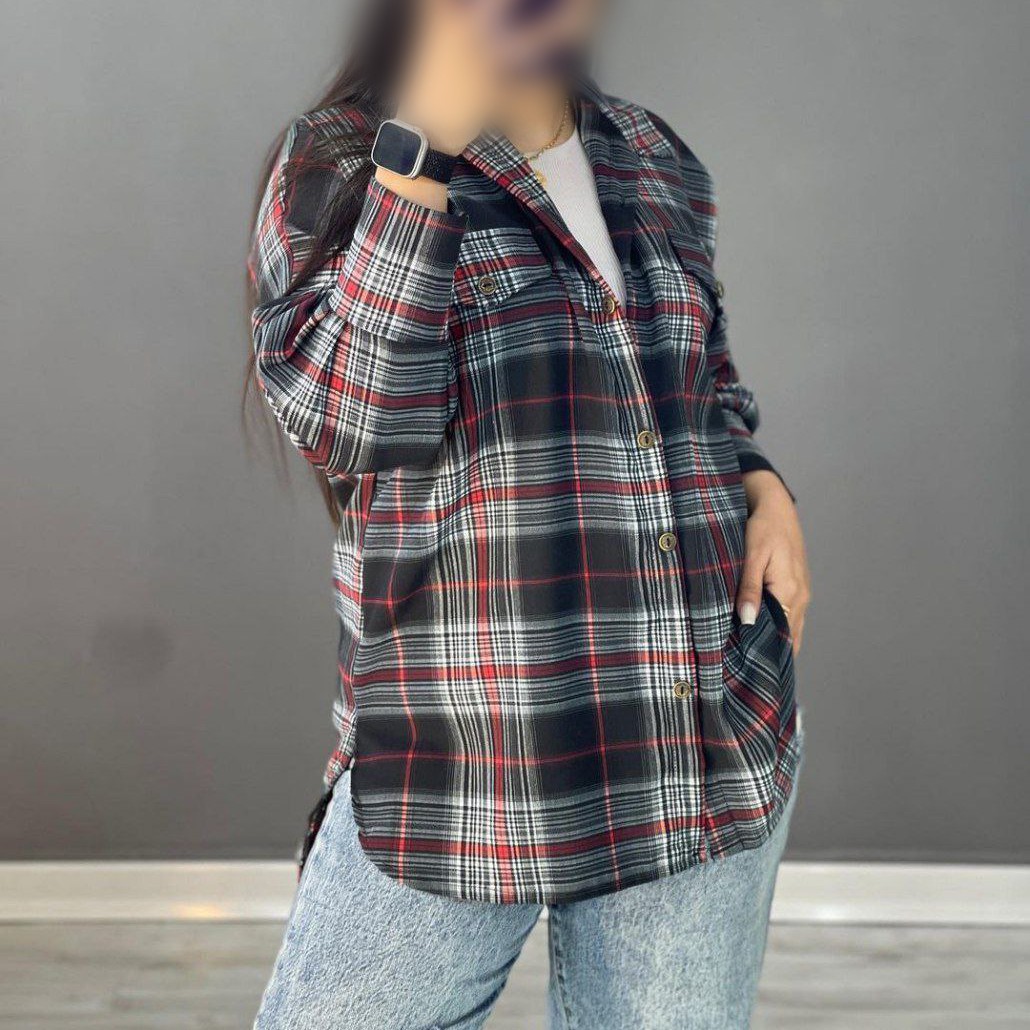 شومیز چهارخونه مانتو چهارخونه شومیز مانتویی چهارخونه ارزان