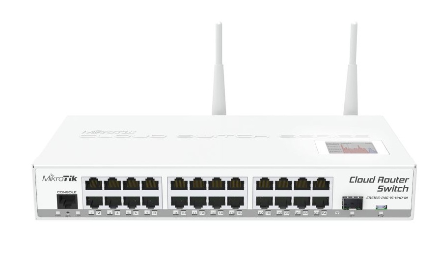 سوئیچ 24  پورت میکروتیک مدل CRS125-24G-1S-2HnD-IN