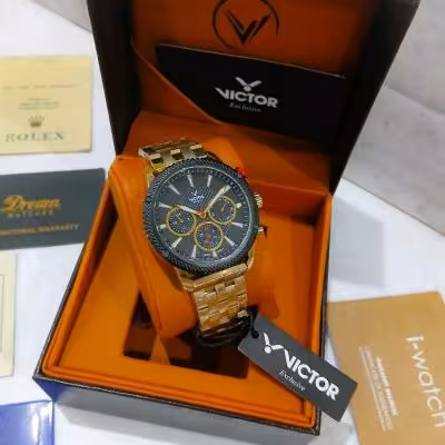 ساعت مچی عقربه ای مردانه VICTOR سه موتوره فعال فول تایم ژاپن مدل V1511