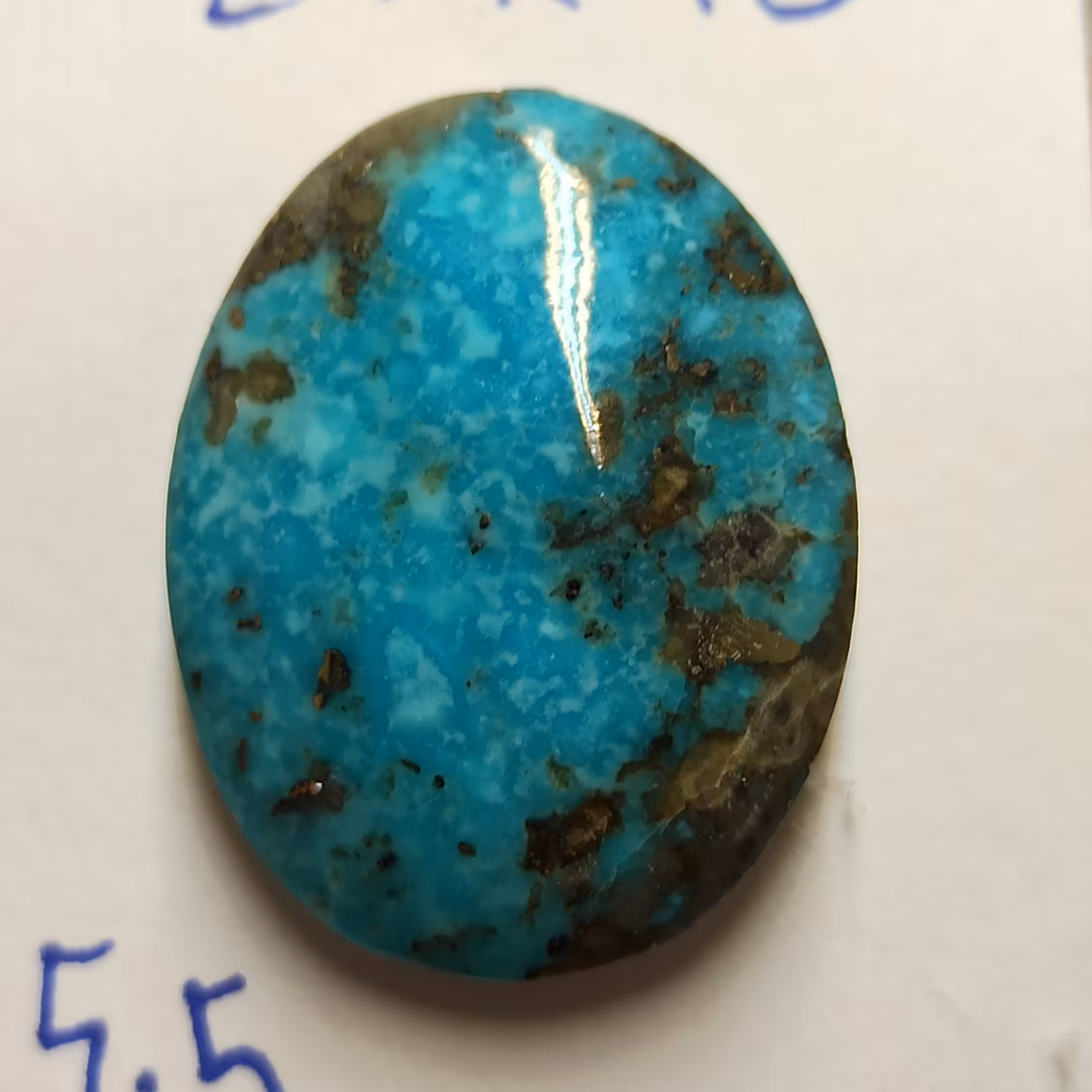 سنگ فیروزه طبیعی مقاوم شده پیریت دار