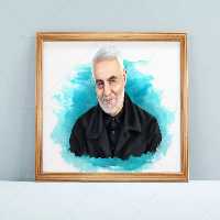 نقاشی دیجیتال سردار سلیمانی | گرافیک با طعم تربچه