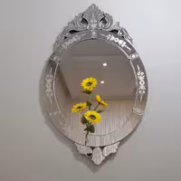 آینه ونیزی مدل تاج کاج بیضی 90 در 55