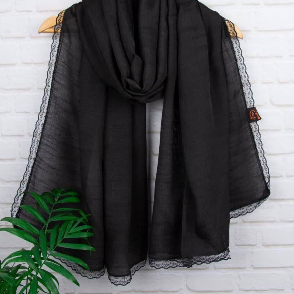 شال مشکی دور گیپور