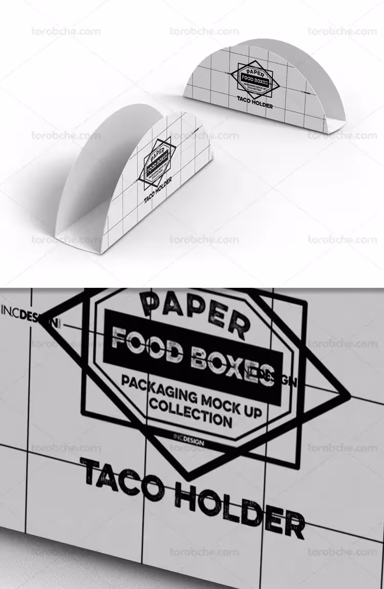 موکاپ بسته بندی ساندویچ تاکو | گرافیک با طعم تربچه