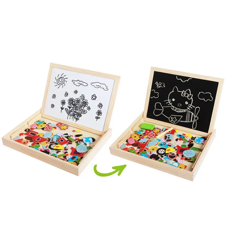 تخته سیاه و وایت برد دو طرفه مگنتی آموزشی  مدل جشن تولد کد P/110026/BD