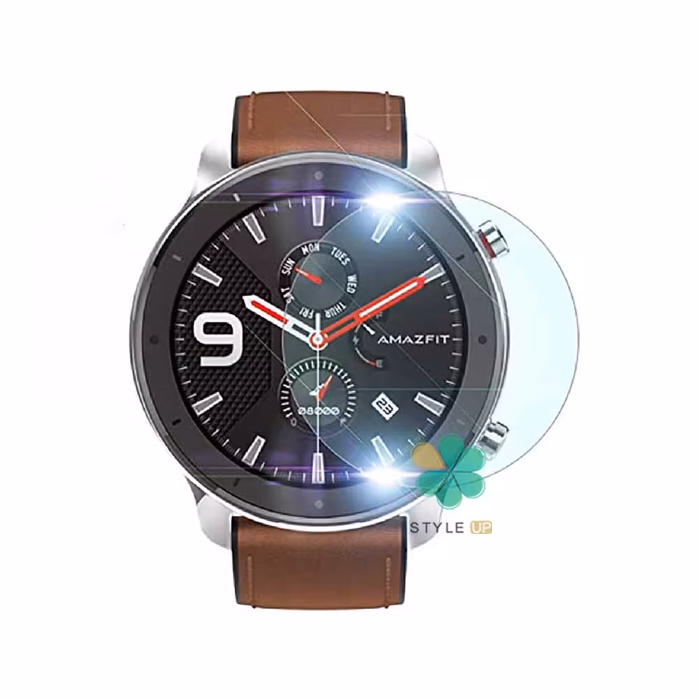 محافظ صفحه نمایش شیشه ای ساعت شیائومی Amazfit GTR 47mm مدل 2.5D