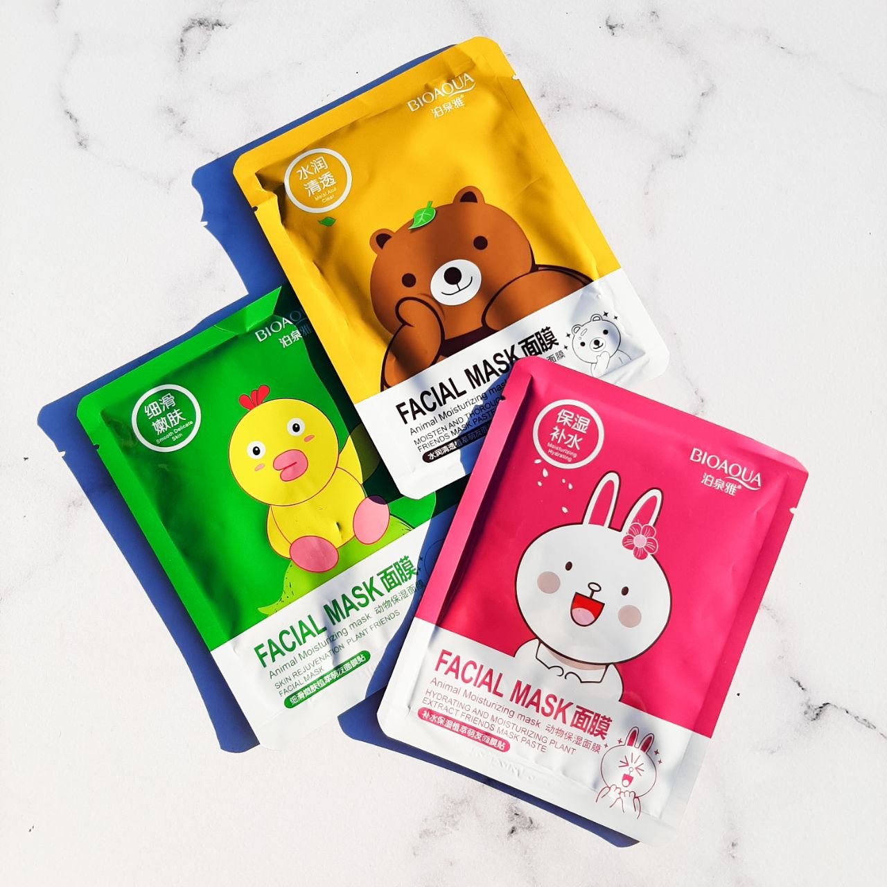 3 عدد ماسک ورقه ای صورت آبرسان و مرطوب کننده میشا کره ای بیواکوا فانتزی و وارداتی