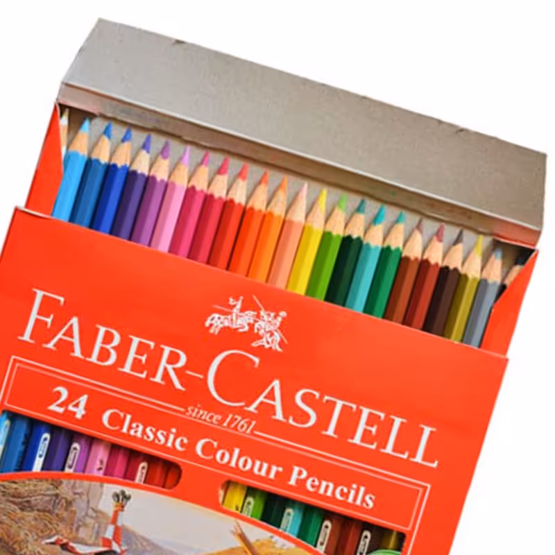 بسته 6عددی مداد رنگی 24رنگ فابر کاستل