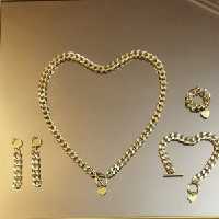 سرویس کارتیر استیل رنگ ثابت با آویز قلب