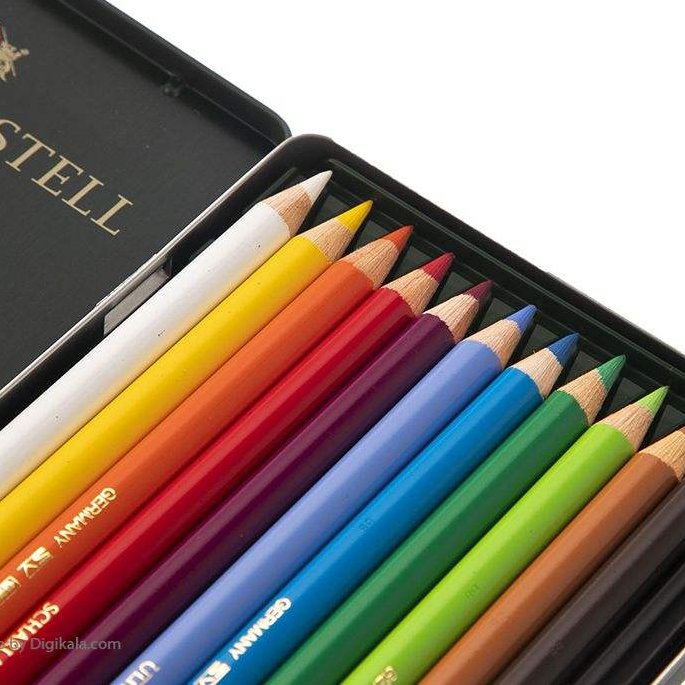 مدادرنگی 12رنگ فبرکاستل پلی کروم(fabercastell)