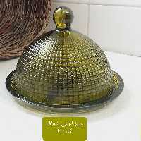 کره خوری شیشه ای با رنگ سبز زیتونی کد 612   