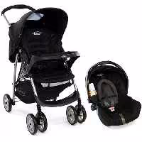 کالسکه کریر گراکو مدل میراژ پلاس شهری-مسافرتی رنگ مشکی با گرم کن پای کودک graco mirage plus  black-black