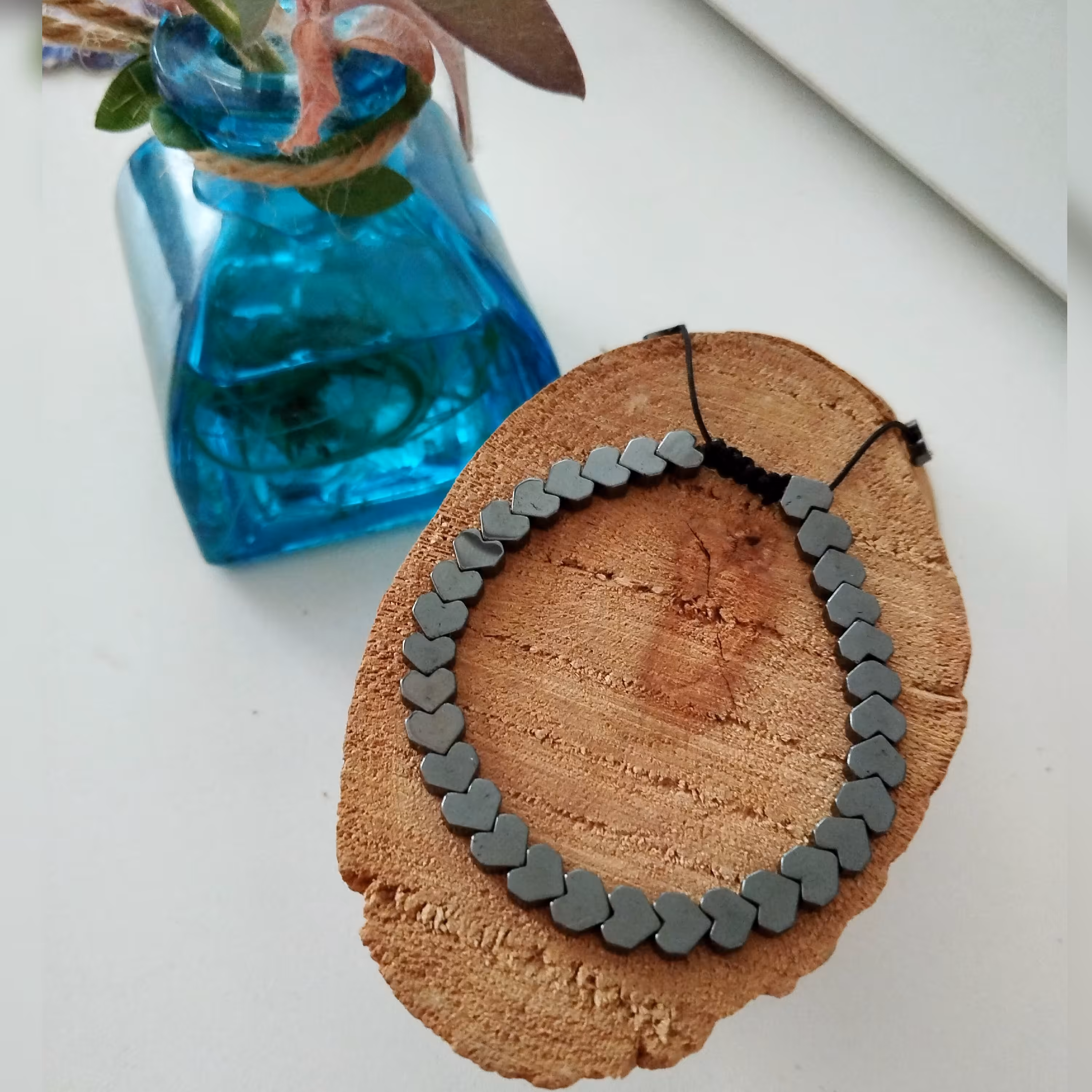 دستبند گره کشویی حدید قلب 