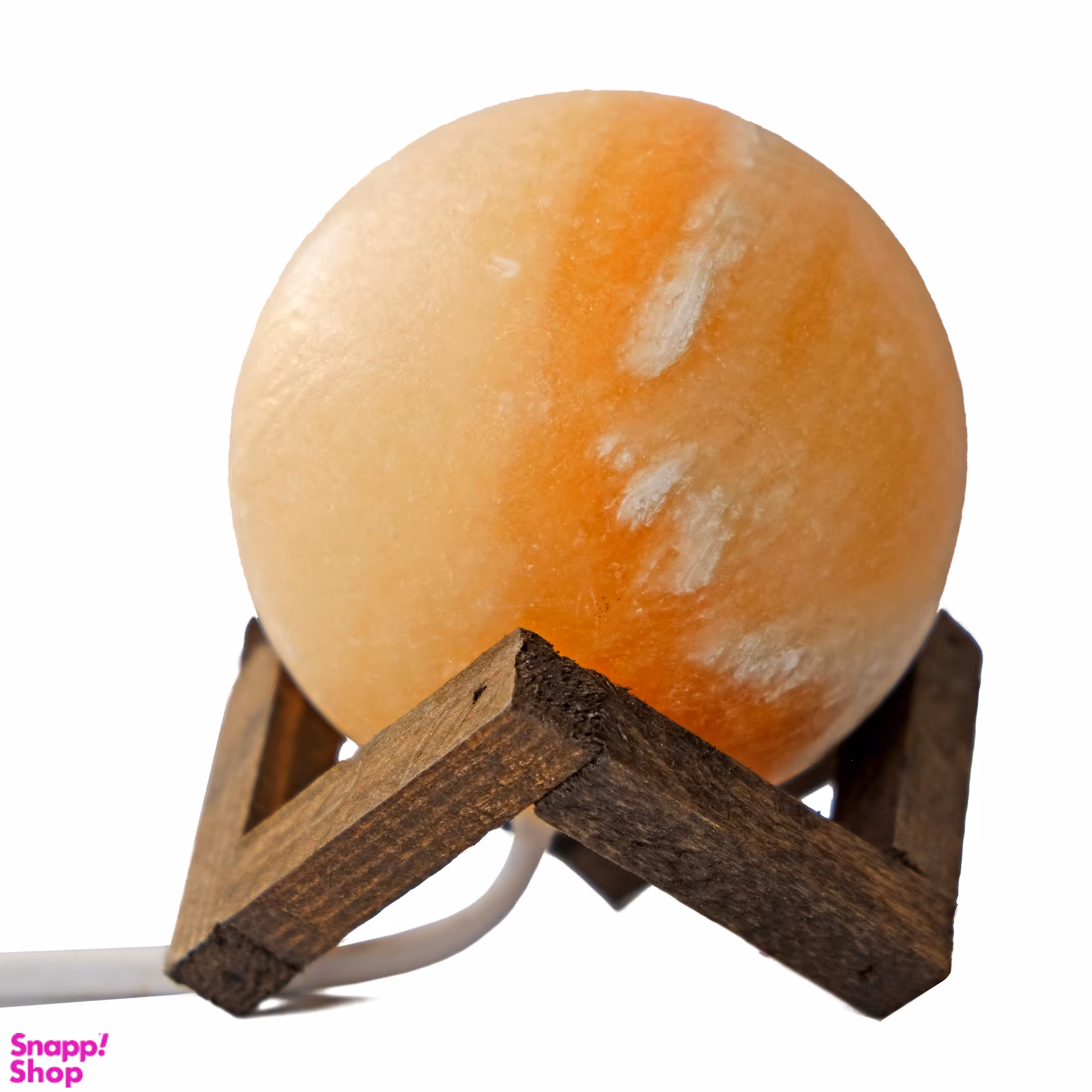 آباژور رومیزی مدل سنگ نمک گوی سایز کوچک