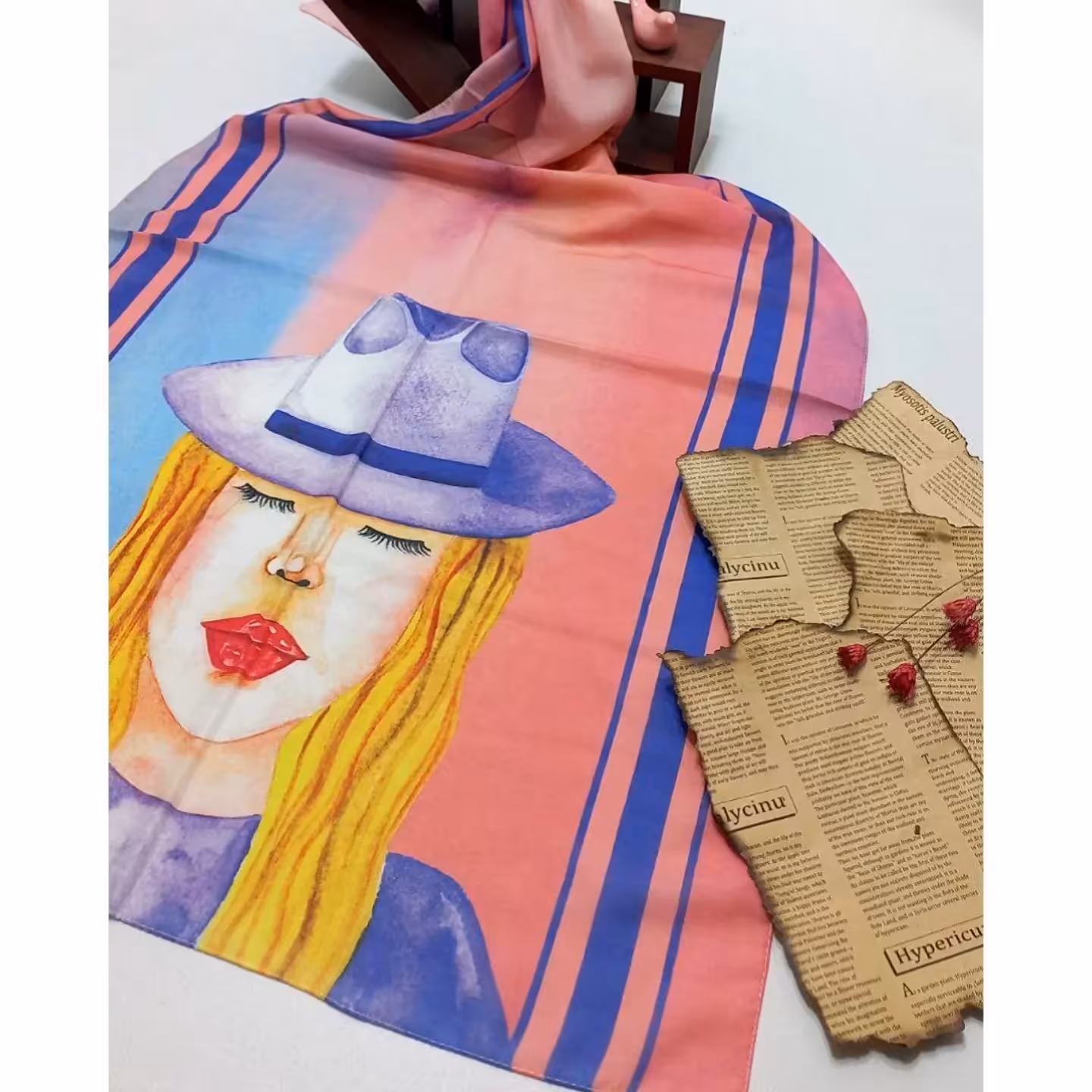 شال با ارسال رایگان به سراسر کشور نخی مدل باربی قواره بزرگ مناسب بانوان دور دوخت شده 