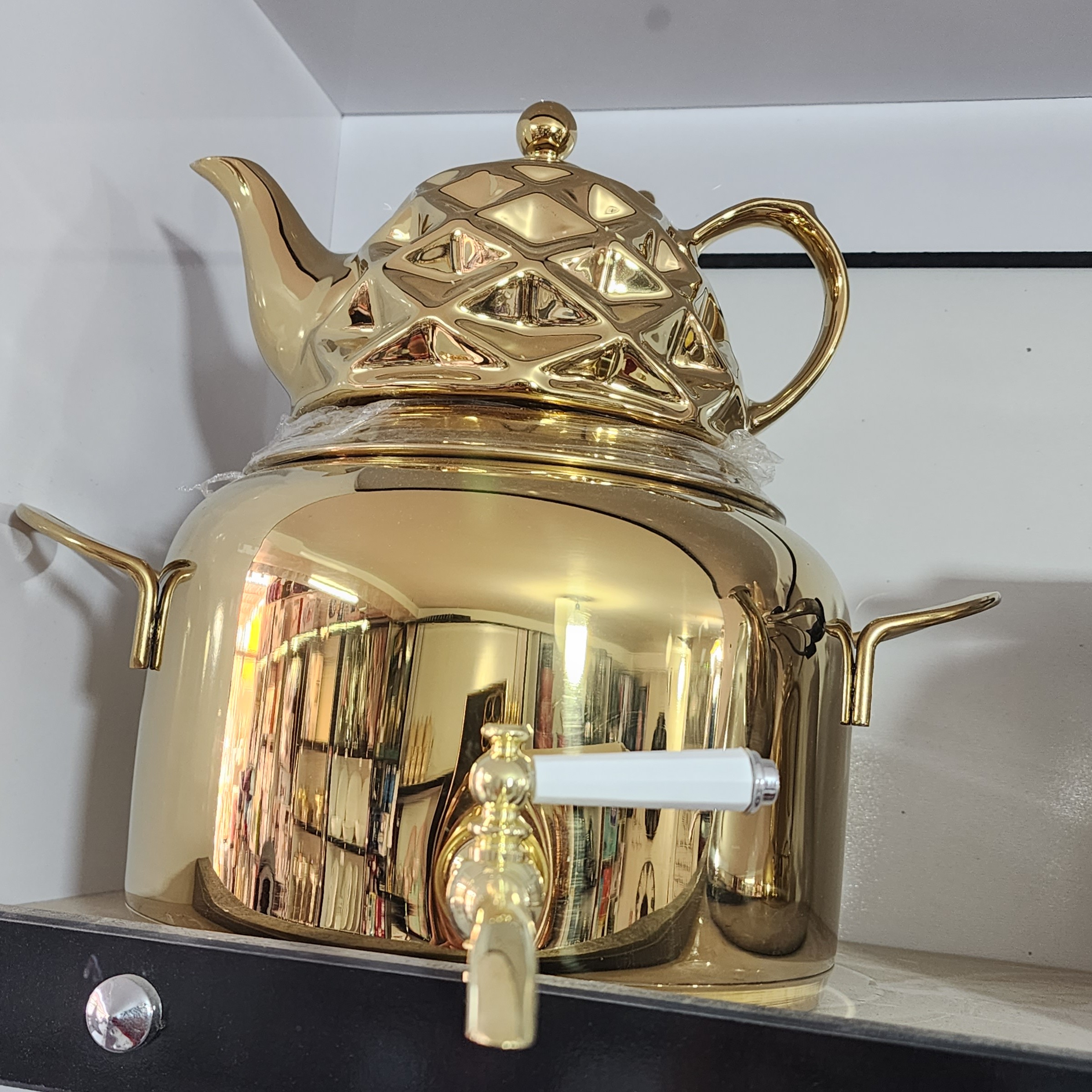 کتروقوری طلایی جنس استیل