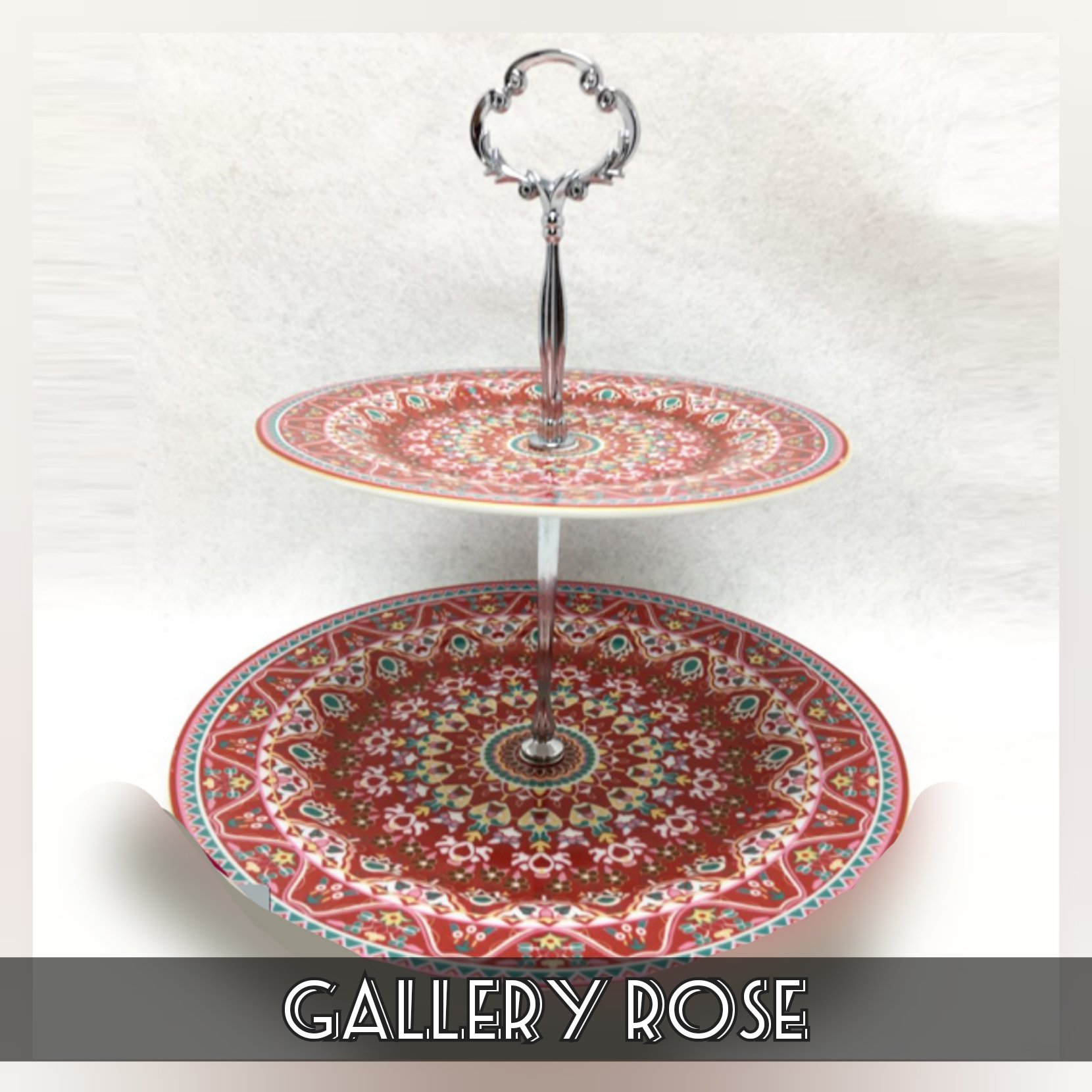 شیرینی خوری لیمون چینی مدل ترنج زرشکی