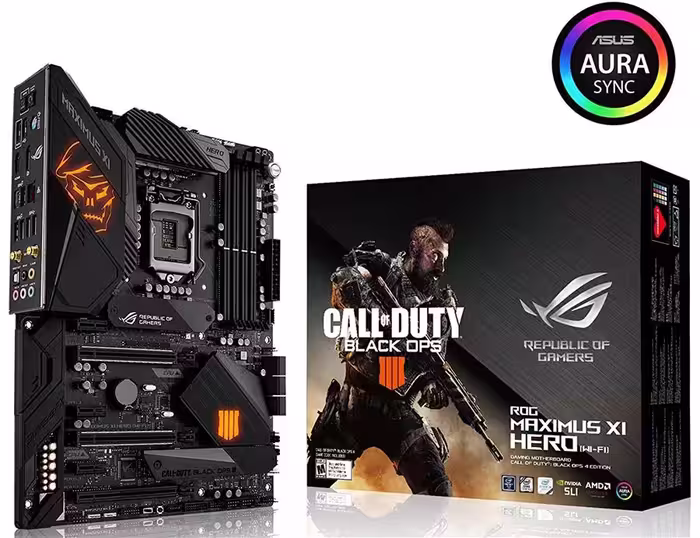 مادربرد ایسوس مدل راگ ماکسیموس ایکس آی هیرو وای فای ویرایش Call of Duty Black Ops 4