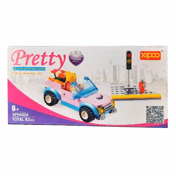لگو دخترانه ماشین صورتی با مینی فیگور 82 تکه کد 96006
