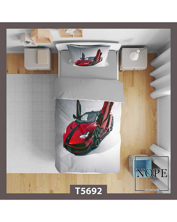 سرویس لحاف روتختی کودک یک نفره 5 تکه نوپه هوم Nopehome طرح ماشین کد T5692
