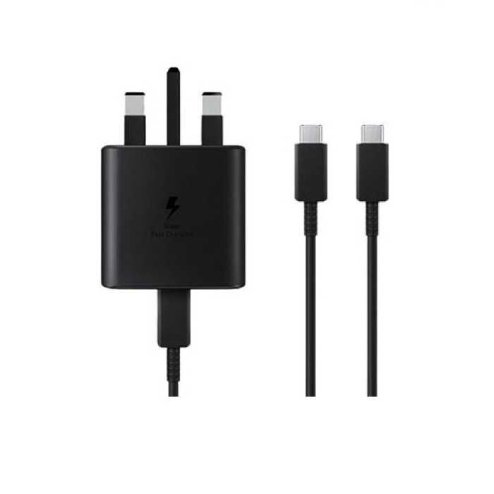 شارژر دیواری سوپر فست سامسونگ مدل EP-TA845 به همراه کابل تبدیل USB-C