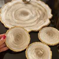 ست برد سرو و زیرلیوانی هفت سینی