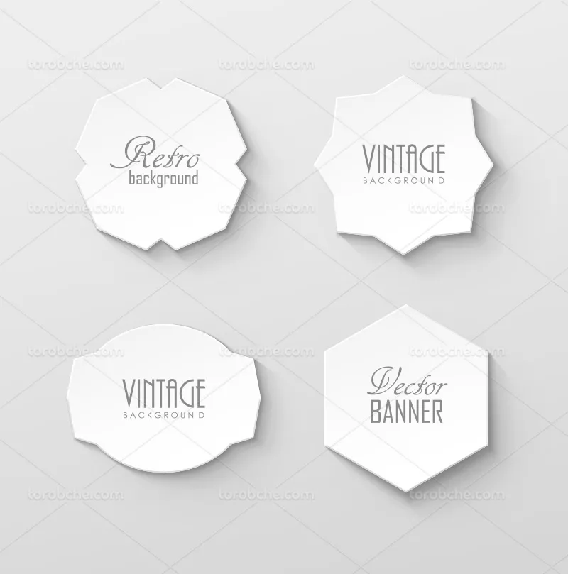 وکتور لیبل سفید | گرافیک با طعم تربچه