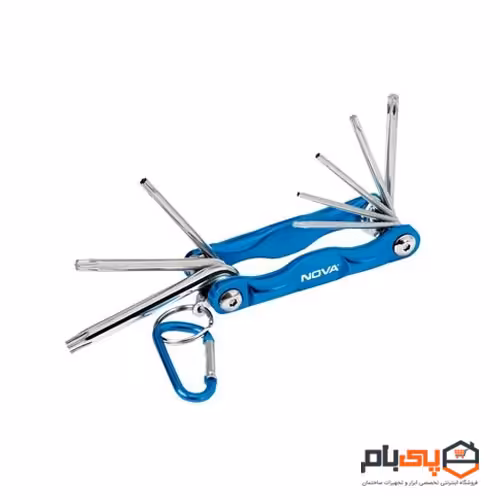 مجموعه 8 عددی آچار ستاره‌ ای تاشو نووا مدل NTK 1008
