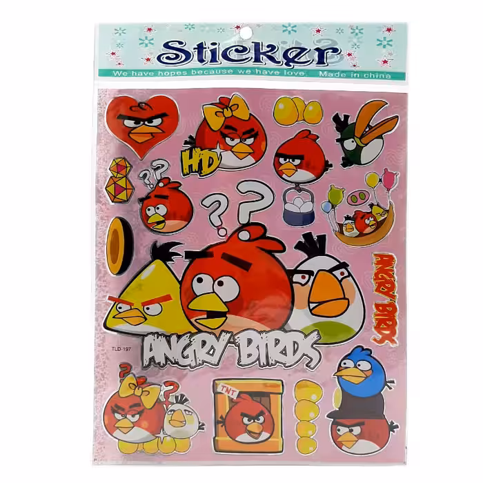 خرید برچسب طرح ANGRY BIRDS کد TLD-197