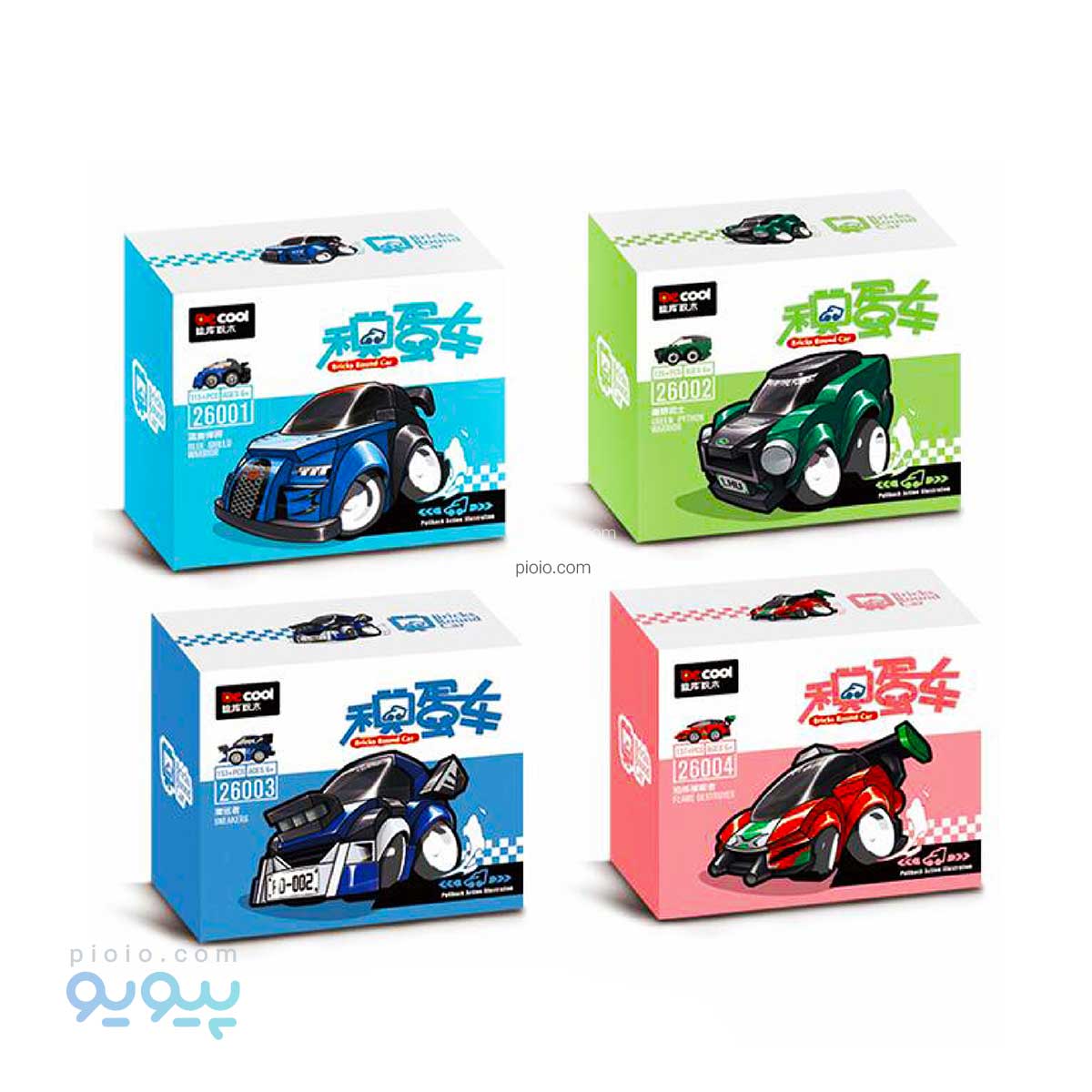 ماشین ساختنی دکول بسته 4عددی ایتم 2600 عمده و کارتنی