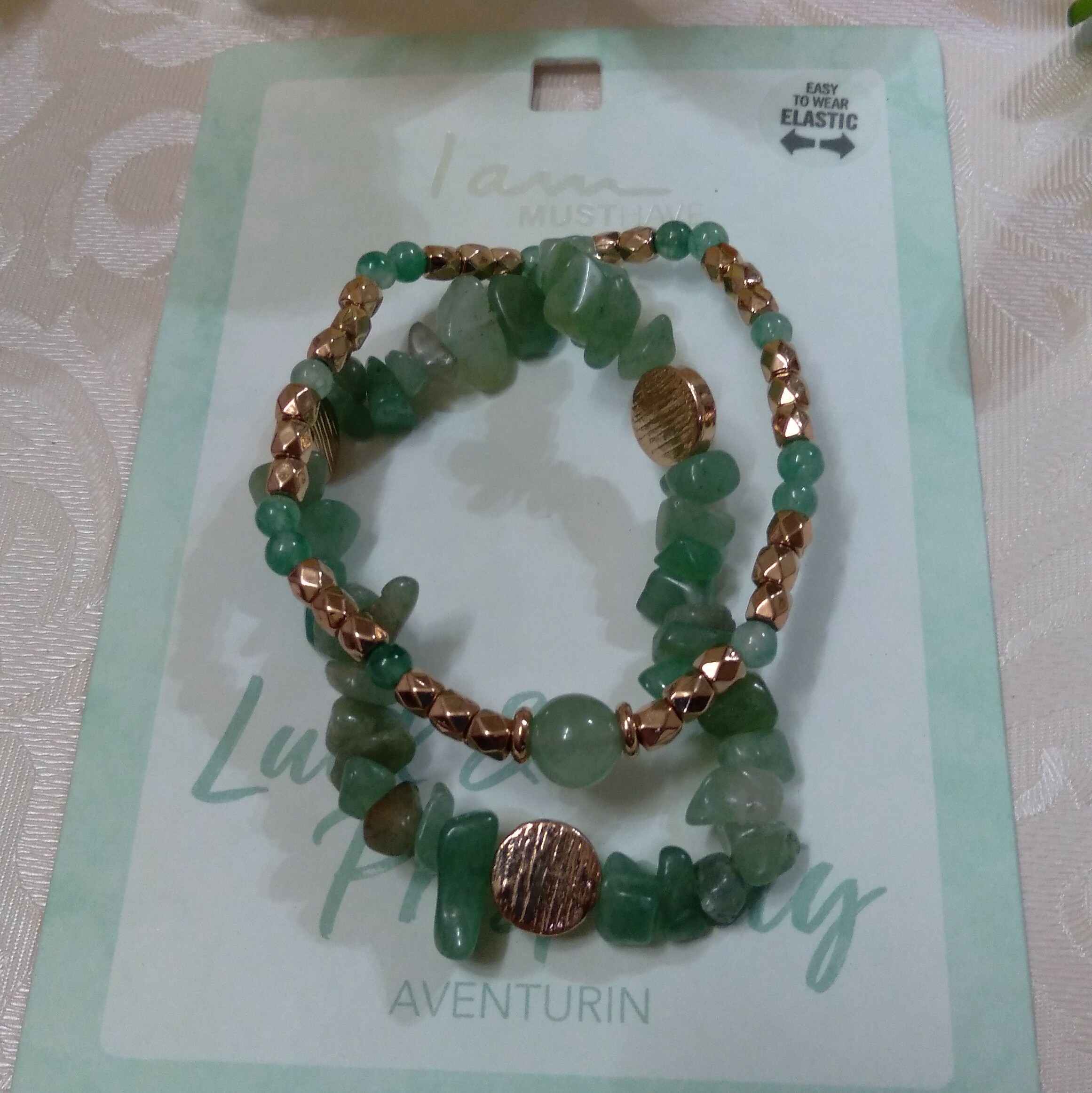 پک دستبند کشی 2 عددی سنگ کار بسیار جذاب 