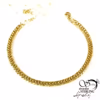 دستبند طلایی استیل کارتیه روکش طلا کد 9103