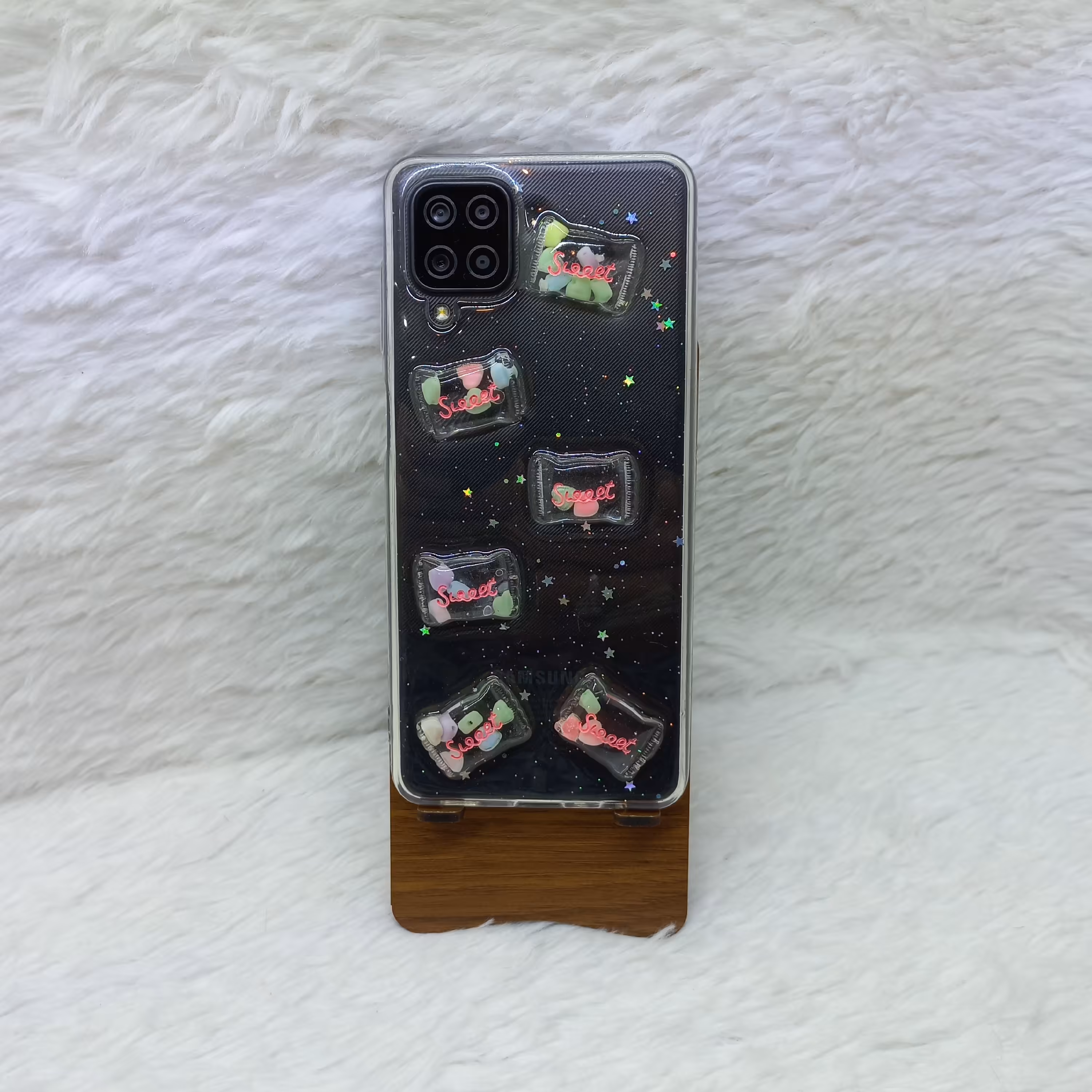 گارد دخترانه فانتزی برجسته A12 طرح شکلاتی مناسب گوشی سامسونگ A12