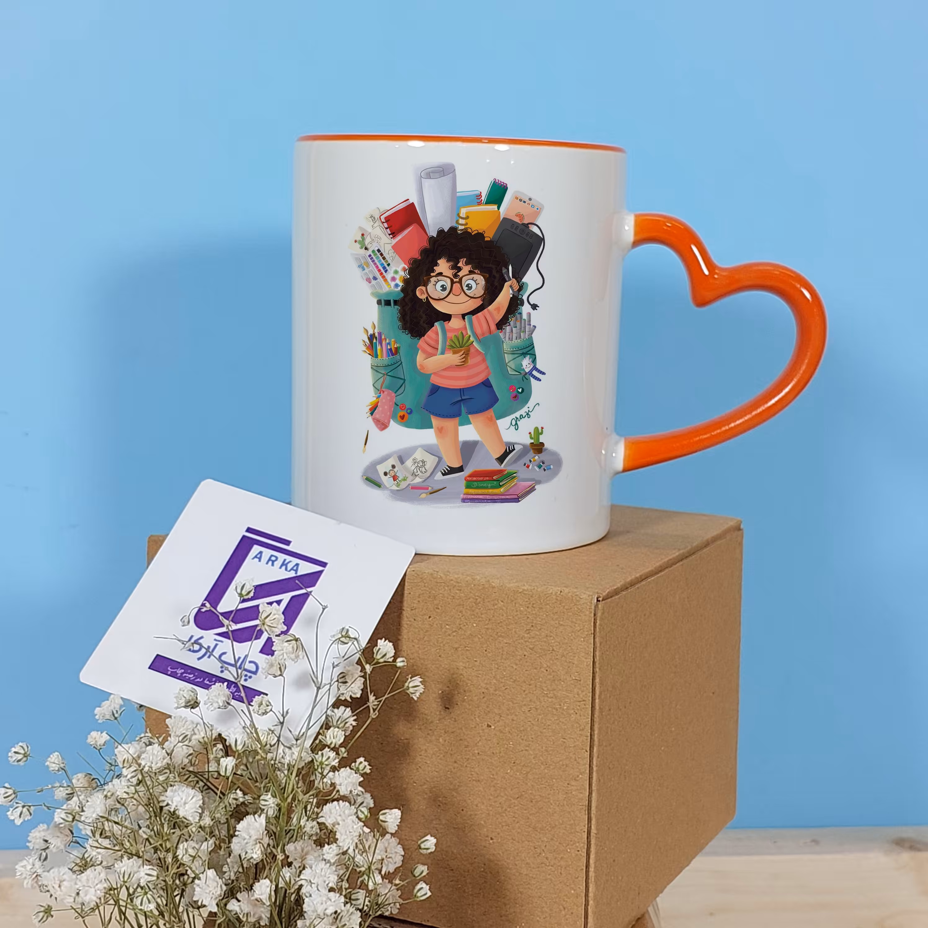 چاپ ماگ دسته قلبی با طرح و عکس دلخواه شما با بهترین جنس ماگ و با کیفیت ترین چاپ 