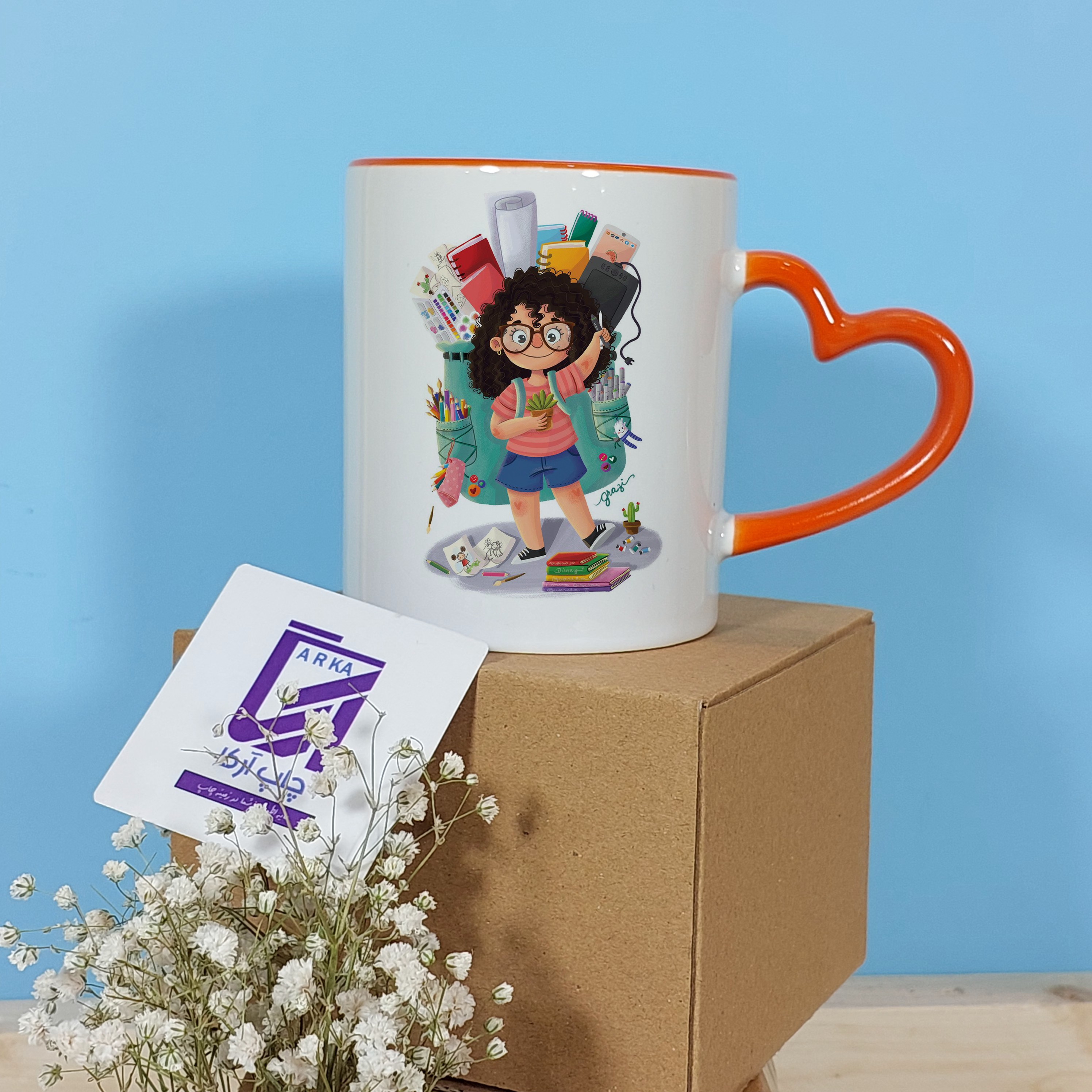 چاپ ماگ دسته قلبی با طرح و عکس دلخواه شما با بهترین جنس ماگ و با کیفیت ترین چاپ 