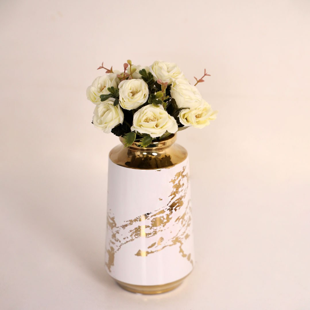 گلدان سرامیکی سفید ابروباد957w