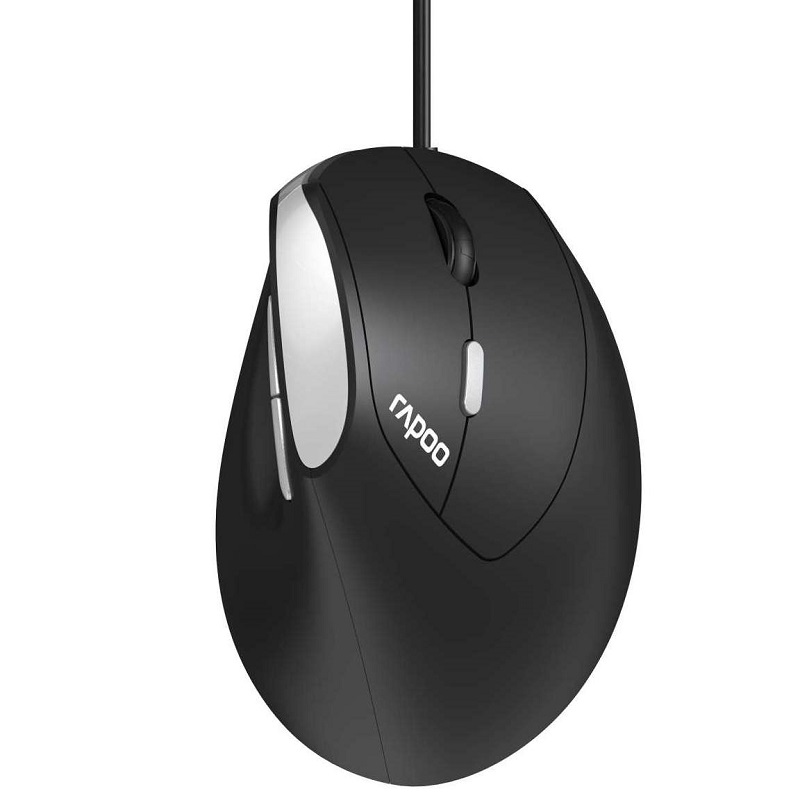 ماوس باسیم رپو مدل Rapoo Ergonomic Optical Mouse EV200