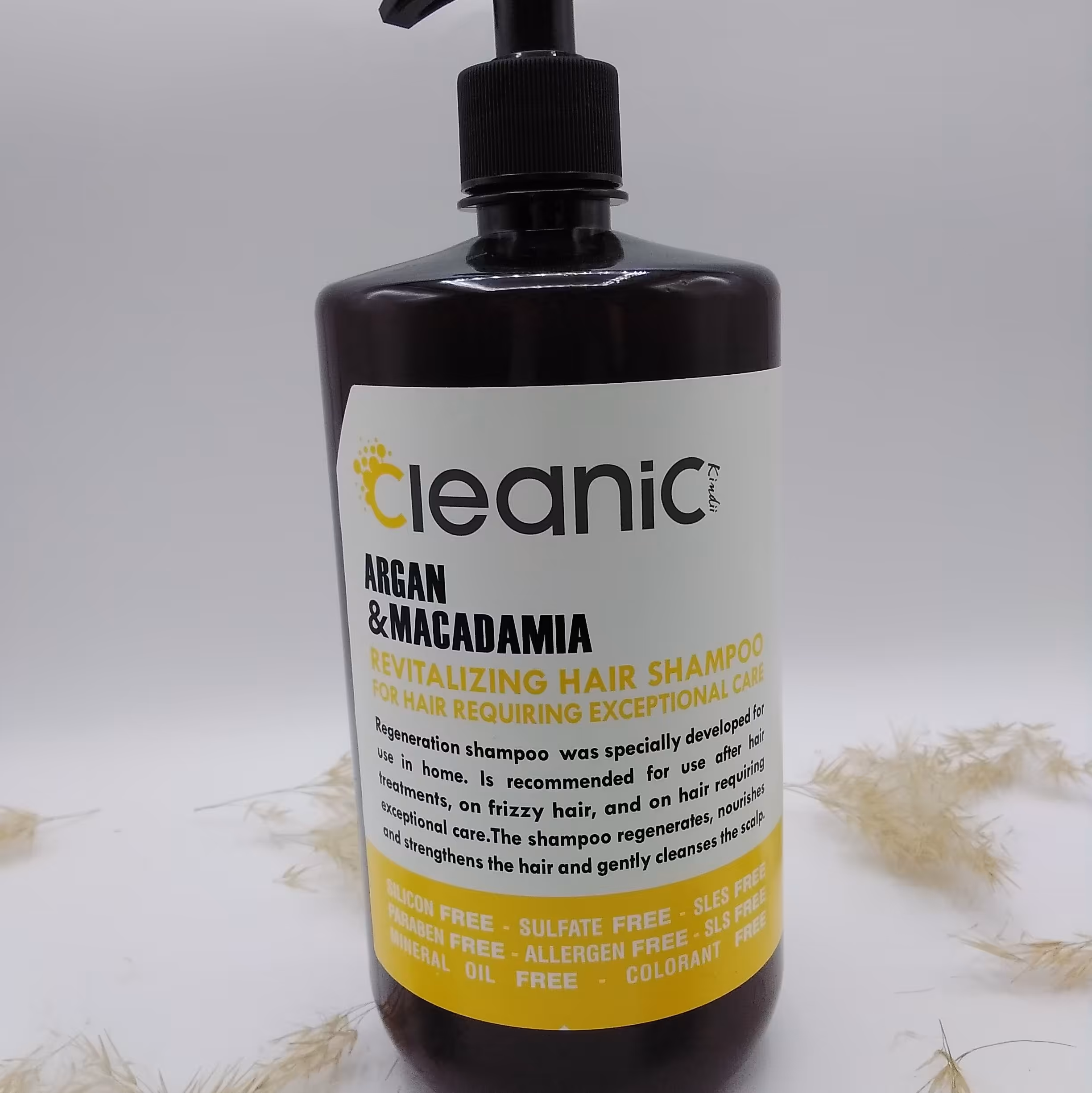 کلینیک کیندی شامپو آرگان فری سولفات 1000میل-حاوی آرگان و ماکادمیا-بدون سولفات