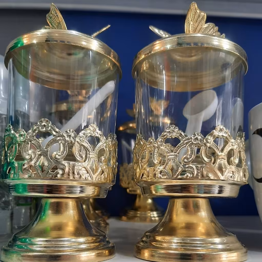 جا ادویه ای طلایی بسیار شیک و زیبا(ارسال رایگان با خرید بالای 120 تومان)