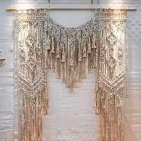 پرده مکرومه زیبا