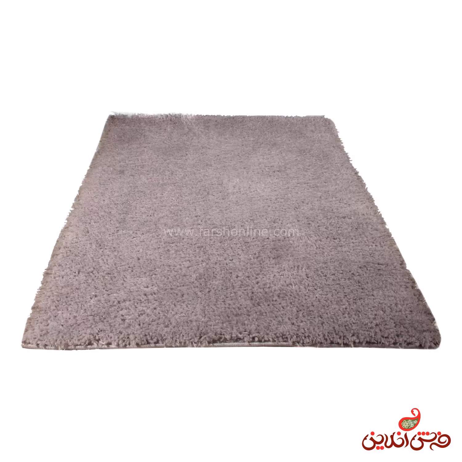 فرش شگی نخ ترک فلورین نقره ای