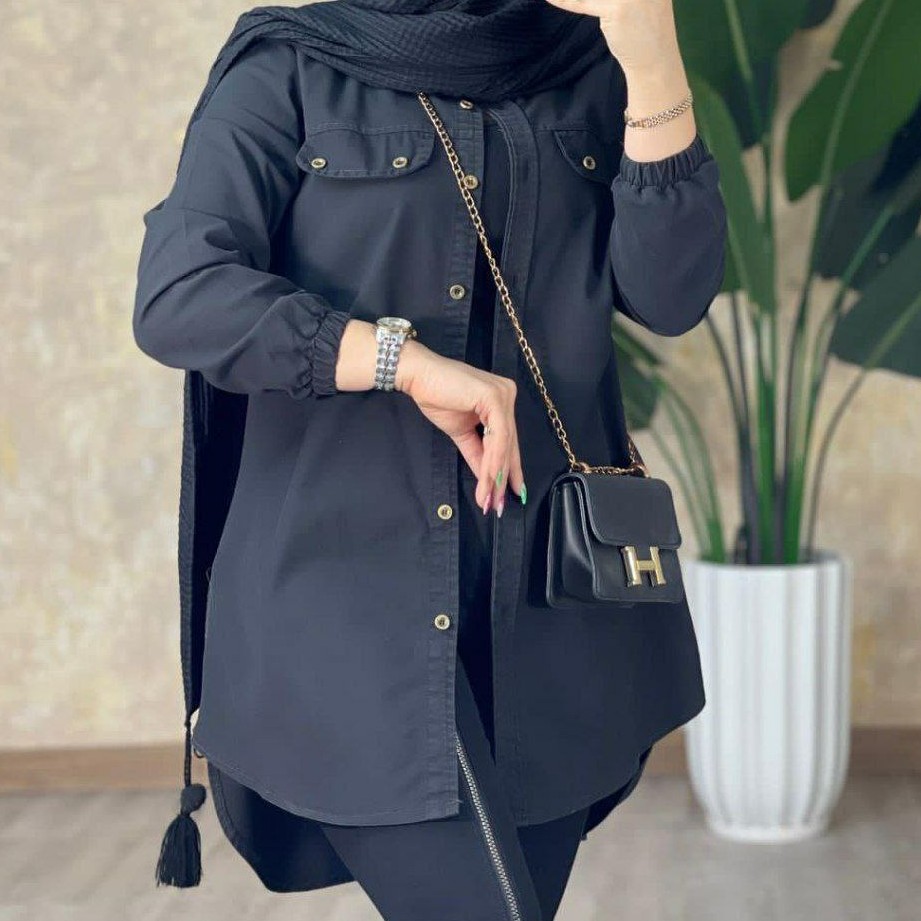 مانتو شومیز  زنانه دخترانه طرح لی گرم بالا در  دو سایز و سه رنگ