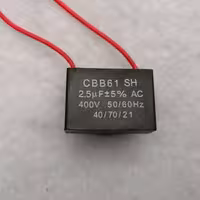 خازن پنکه 2.5 میکروفاراد( 400 و 450 ولت)